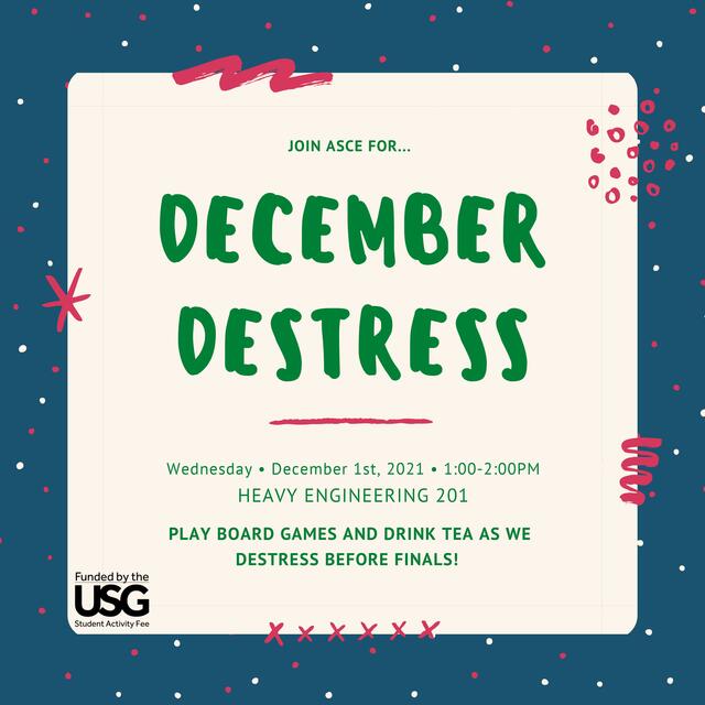 December Destress Poster