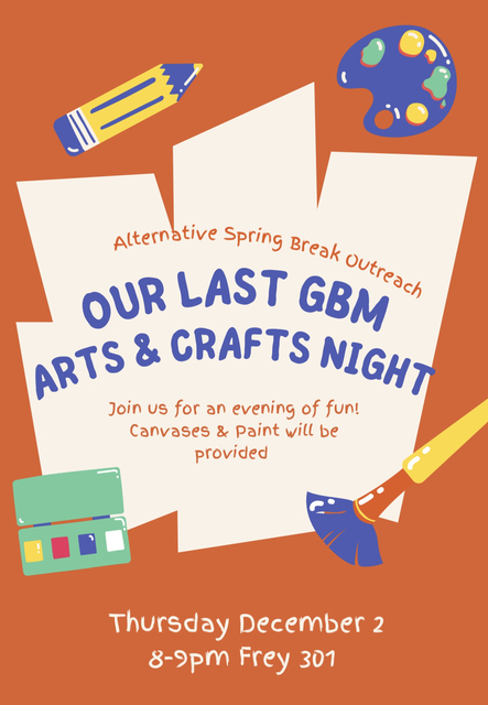 ASBO General Body Meeting Arts and Craft Themed  Poster