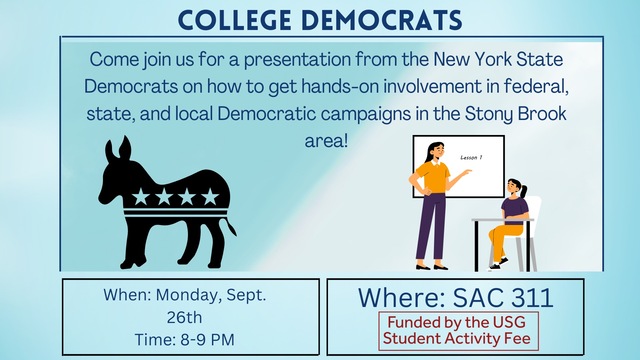 Weekly GBMs with the College Dems Poster