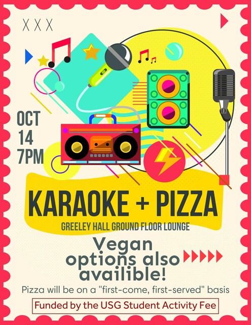 Pizza and Karaoke Night Poster