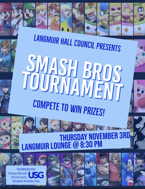 Langmuir Smash Bros. Tournament Poster
