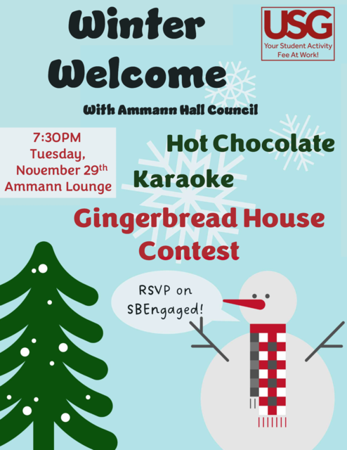 Winter Welcome with Ammann Hall Council Poster