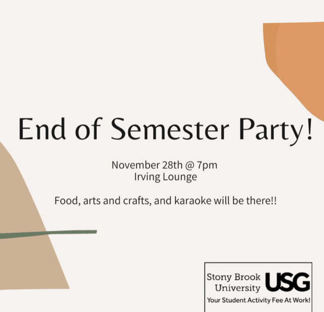  Irving Hall End of Semester Party! Poster