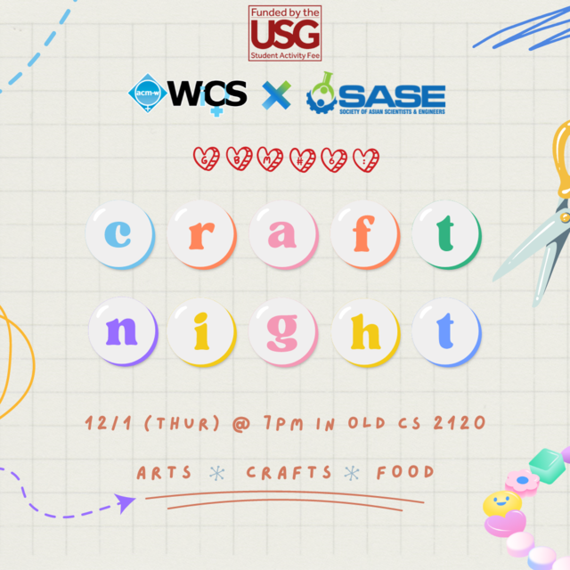  GBM#6: WiCS x SASE - Craft Night Poster