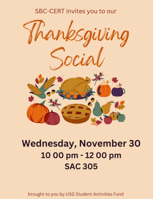 Thanksgiving Social Poster