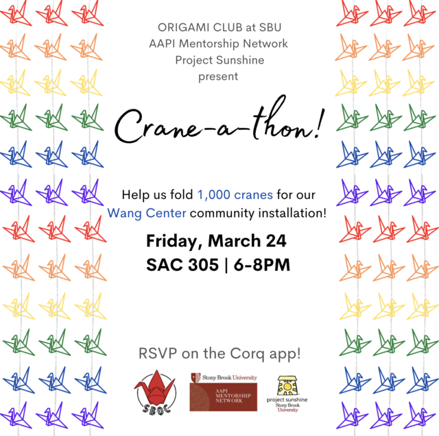 Origami Club Crane-a-thon Poster