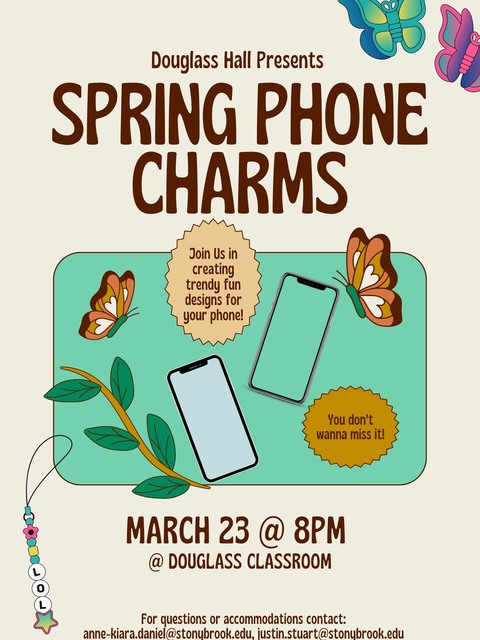 Spring Phone Charms Event Poster