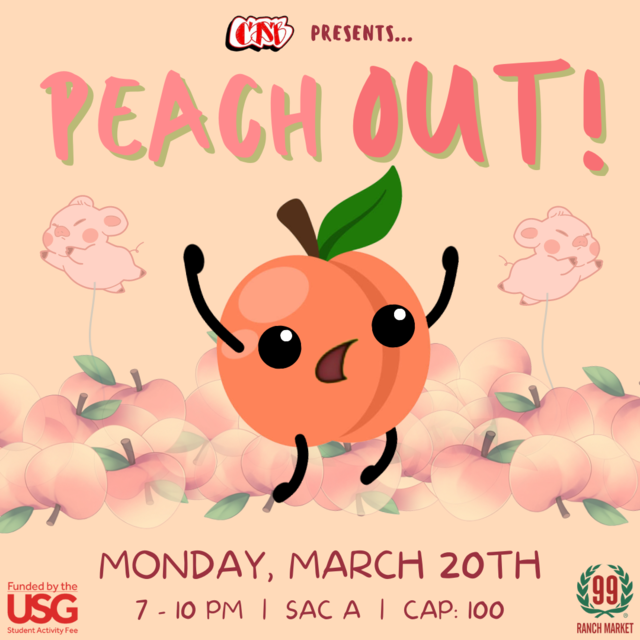 CASB Presents: Peach Out  Poster