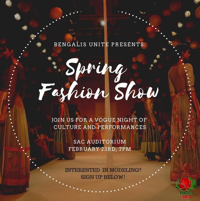 Spring Fashion Show At 7pm In Sac Auditorium Presented By Bengalis