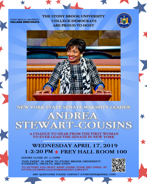 College Democrats Host NYS Senate Majority Leader Andrea Stewart-Cousins Poster