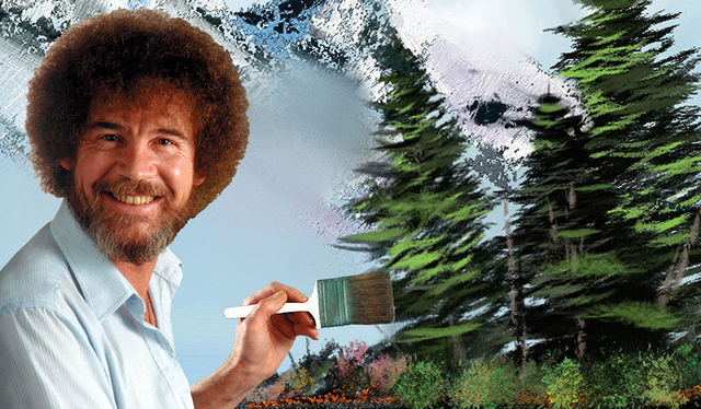 Bob Ross Style Paint Night Poster