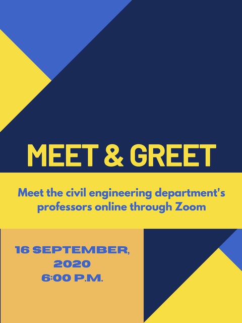 Meet & Greet - Meet the Civil Engineering Department! Poster