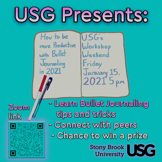 USG's Workshop Weekend: Bullet Journaling Poster